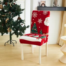 Christmas Decoration Stretch Covers Chair Cover for Dining Room Office Banquet Chair Protector Elastic Material Armchair Cover