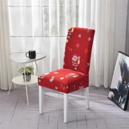 Christmas Decoration Stretch Covers Chair Cover for Dining Room Office Banquet Chair Protector Elastic Material Armchair Cover