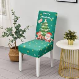 Christmas Decoration Stretch Covers Chair Cover for Dining Room Office Banquet Chair Protector Elastic Material Armchair Cover