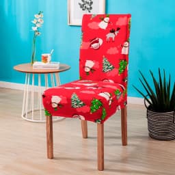 Christmas Decoration Stretch Covers Chair Cover for Dining Room Office Banquet Chair Protector Elastic Material Armchair Cover