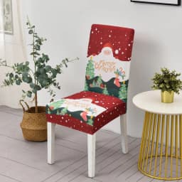 Christmas Decoration Stretch Covers Chair Cover for Dining Room Office Banquet Chair Protector Elastic Material Armchair Cover