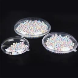 10pcs Transparent Flat Ball Plastic Clear Baubles Open Ball Candy Gifts Box 8/9cm Home Decor For Wedding Christmas Decoration
