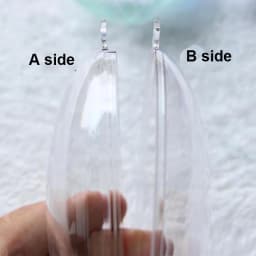 10pcs Transparent Flat Ball Plastic Clear Baubles Open Ball Candy Gifts Box 8/9cm Home Decor For Wedding Christmas Decoration