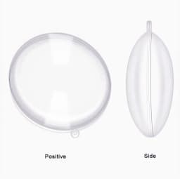 10pcs Transparent Flat Ball Plastic Clear Baubles Open Ball Candy Gifts Box 8/9cm Home Decor For Wedding Christmas Decoration