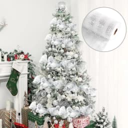 1Roll Christmas Mesh Ribbon DIY Wreath Bow Ribbon Christmas Tree Decorations For Home 2025 Xmas Gifts Navidad Noel New Year 2026