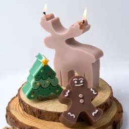 Christmas Tree Snowflake Silicone Candle Mold DIY Xmas Ornaments Making Soap Plaster Resin Casting Molds Home Decor Craft Gifts