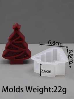 Christmas Tree Snowflake Silicone Candle Mold DIY Xmas Ornaments Making Soap Plaster Resin Casting Molds Home Decor Craft Gifts