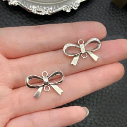 Mix 20 Pieces/Ancient Silver Bow Series Fashion Jewelry Making DIY Craft Back to School Halloween Christmas Fashion Accessories