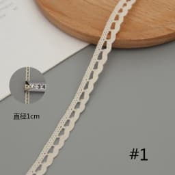 5M Cotton Lace Trim Sewing Crochet Lace Ribbon Beige Trim Lace Ribbon DIY Wedding Party Christmas Gift Decor Sewing Craft Supply
