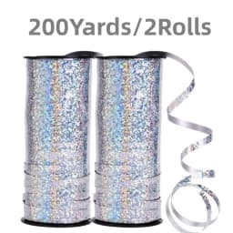 100 Yards Gold and Silver Curling Ribbon Shiny Balloon String Gift Wrapping Ribbon for Christmas Party Wedding Craft Flowers Dec