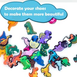 30Pcs Dinosaur Series Shoe Charms For Croc Sandals, PVC Shoe Decorations Accessories For Christmas
