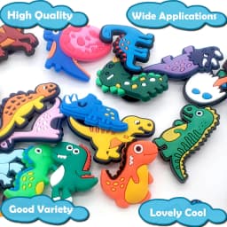 30Pcs Dinosaur Series Shoe Charms For Croc Sandals, PVC Shoe Decorations Accessories For Christmas