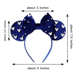 2026 Women 3.3" Velvet Mouse Ear Headband For Girls Soft Butterfly Knot Headband Halloween Party Christmas Hair Accessories