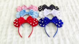 2026 Women 3.3" Velvet Mouse Ear Headband For Girls Soft Butterfly Knot Headband Halloween Party Christmas Hair Accessories
