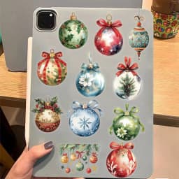 50PCS Christmas Bell Decoration PET Graffiti Stickers Luggage Speaker Skateboard Water Cup Decoration Stickers