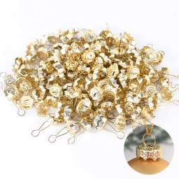 50/100pcs Round Christmas Ball Ornament Caps Gold Silver Removable Metal Hangers Cap Merry Xmas Decor For Home New Year Navidad