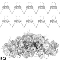 50/100pcs Round Christmas Ball Ornament Caps Gold Silver Removable Metal Hangers Cap Merry Xmas Decor For Home New Year Navidad