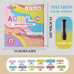 12-288 Colors Acrylic Paint Pen Marker Brush Tip Paint Marker For Rock Painting Wood Canvas Stone Christmas Gift DIY Craft