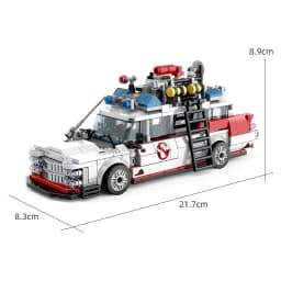 Mini Ghost Racing Car Building Blocks 562PCS MOC RetroAmbulance Bricks DIY Assembly Toy Adults Halloween Christmas Birthday Gift