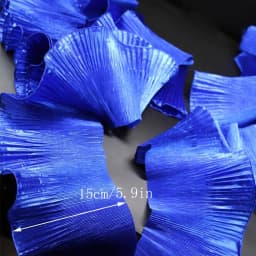 1Yard Multicolor Metal Wave Solid Pleated Ruffle Lace Fabric DIY Christmas Dance Clothing Festival Decoration Sewing Applique