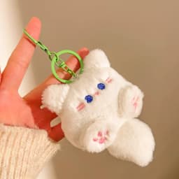 Cartoon Plush Doll Keychain Bag Charms Capybara Star Bear Rabbit Frog Panda Strawberry Bear Goose Doll Keychains Christmas Gifts