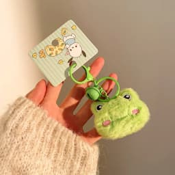Cartoon Plush Doll Keychain Bag Charms Capybara Star Bear Rabbit Frog Panda Strawberry Bear Goose Doll Keychains Christmas Gifts