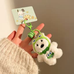 Cartoon Plush Doll Keychain Bag Charms Capybara Star Bear Rabbit Frog Panda Strawberry Bear Goose Doll Keychains Christmas Gifts