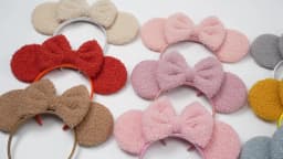 New Christmas Velvet Mouse Ear Headband Cute Ear Headband Halloween Birthday Girl Cosplay Costume Party Decoration Headband