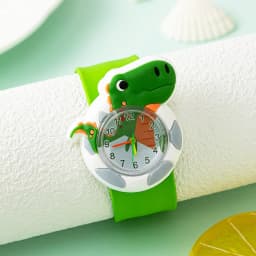 Cartoon Children Watches Baby Study Look The Time Toy Bracelet Kids Slap Watch for Boys Girls Birthday and Christmas Gift Clock