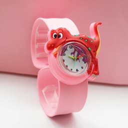 Cartoon Children Watches Baby Study Look The Time Toy Bracelet Kids Slap Watch for Boys Girls Birthday and Christmas Gift Clock