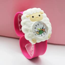 Cartoon Children Watches Baby Study Look The Time Toy Bracelet Kids Slap Watch for Boys Girls Birthday and Christmas Gift Clock