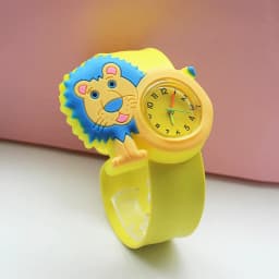 Cartoon Children Watches Baby Study Look The Time Toy Bracelet Kids Slap Watch for Boys Girls Birthday and Christmas Gift Clock