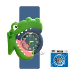 Cartoon Children Watches Baby Study Look The Time Toy Bracelet Kids Slap Watch for Boys Girls Birthday and Christmas Gift Clock
