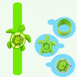 Cartoon Children Watches Baby Study Look The Time Toy Bracelet Kids Slap Watch for Boys Girls Birthday and Christmas Gift Clock