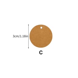 100Pcs Round Tags 3/4/5cm Circle Kraft Paper Blank Gift Tags Price Tags with Hole Hang Tag for Craft Birthday Wedding Christmas