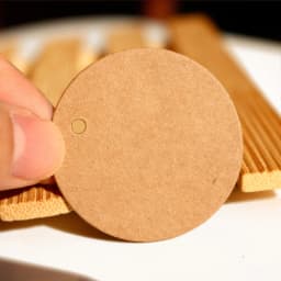 100Pcs Round Tags 3/4/5cm Circle Kraft Paper Blank Gift Tags Price Tags with Hole Hang Tag for Craft Birthday Wedding Christmas