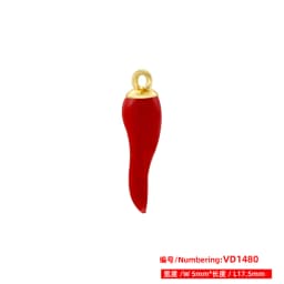 2Pcs/lot,Fashion Brass 18K Gold Plated Christmas Charm Cherry Strawberry Sweet Cute Jewellery for DIY Bracelet Necklace:VD1634