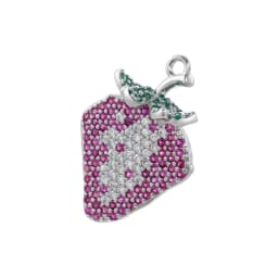 2Pcs/lot,Fashion Brass 18K Gold Plated Christmas Charm Cherry Strawberry Sweet Cute Jewellery for DIY Bracelet Necklace:VD1634