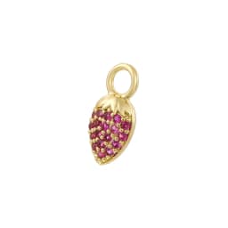 2Pcs/lot,Fashion Brass 18K Gold Plated Christmas Charm Cherry Strawberry Sweet Cute Jewellery for DIY Bracelet Necklace:VD1634