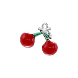 2Pcs/lot,Fashion Brass 18K Gold Plated Christmas Charm Cherry Strawberry Sweet Cute Jewellery for DIY Bracelet Necklace:VD1634