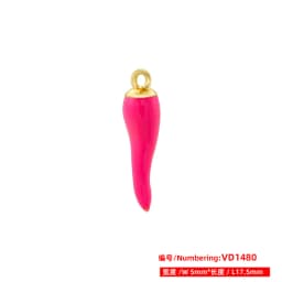2Pcs/lot,Fashion Brass 18K Gold Plated Christmas Charm Cherry Strawberry Sweet Cute Jewellery for DIY Bracelet Necklace:VD1634
