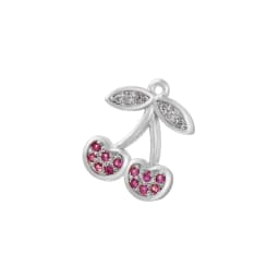 2Pcs/lot,Fashion Brass 18K Gold Plated Christmas Charm Cherry Strawberry Sweet Cute Jewellery for DIY Bracelet Necklace:VD1634