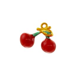 2Pcs/lot,Fashion Brass 18K Gold Plated Christmas Charm Cherry Strawberry Sweet Cute Jewellery for DIY Bracelet Necklace:VD1634