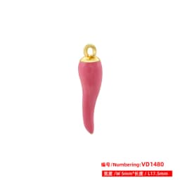 2Pcs/lot,Fashion Brass 18K Gold Plated Christmas Charm Cherry Strawberry Sweet Cute Jewellery for DIY Bracelet Necklace:VD1634