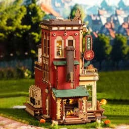 ROKR Dream Gift Factory 3D Wooden Puzzles Wooden Music Box Christmas Wooden Model Kits Build Best Gifts for Kids Adults