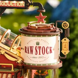 ROKR Dream Gift Factory 3D Wooden Puzzles Wooden Music Box Christmas Wooden Model Kits Build Best Gifts for Kids Adults