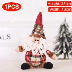 Christmas Dolls Tree Decor Standing Santa, Snowman and Reindeer Figurines for Home Decor Birthday Gifts Merry Christmas