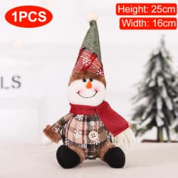 Christmas Dolls Tree Decor Standing Santa, Snowman and Reindeer Figurines for Home Decor Birthday Gifts Merry Christmas