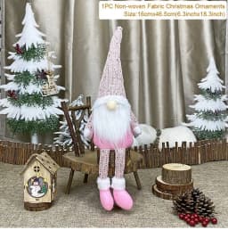Christmas Dolls Tree Decor Standing Santa, Snowman and Reindeer Figurines for Home Decor Birthday Gifts Merry Christmas