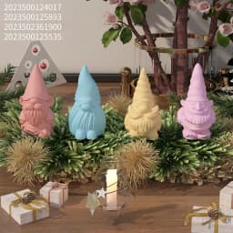 New Faceless Dwarf Silicone Molds 3D Santa Claus Scented Candle Plaster Soap Resin Crafts Mold Home Decor 2024 Christmas Gift